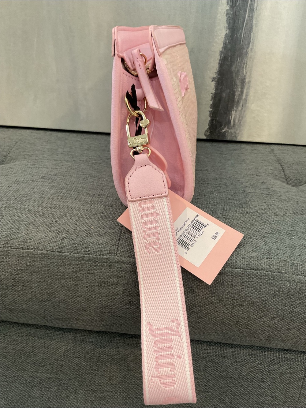 Juicy Couture Pink Sequin Frame Pouch/Wristlet/Clutch - NWT - Picture 9 of 11